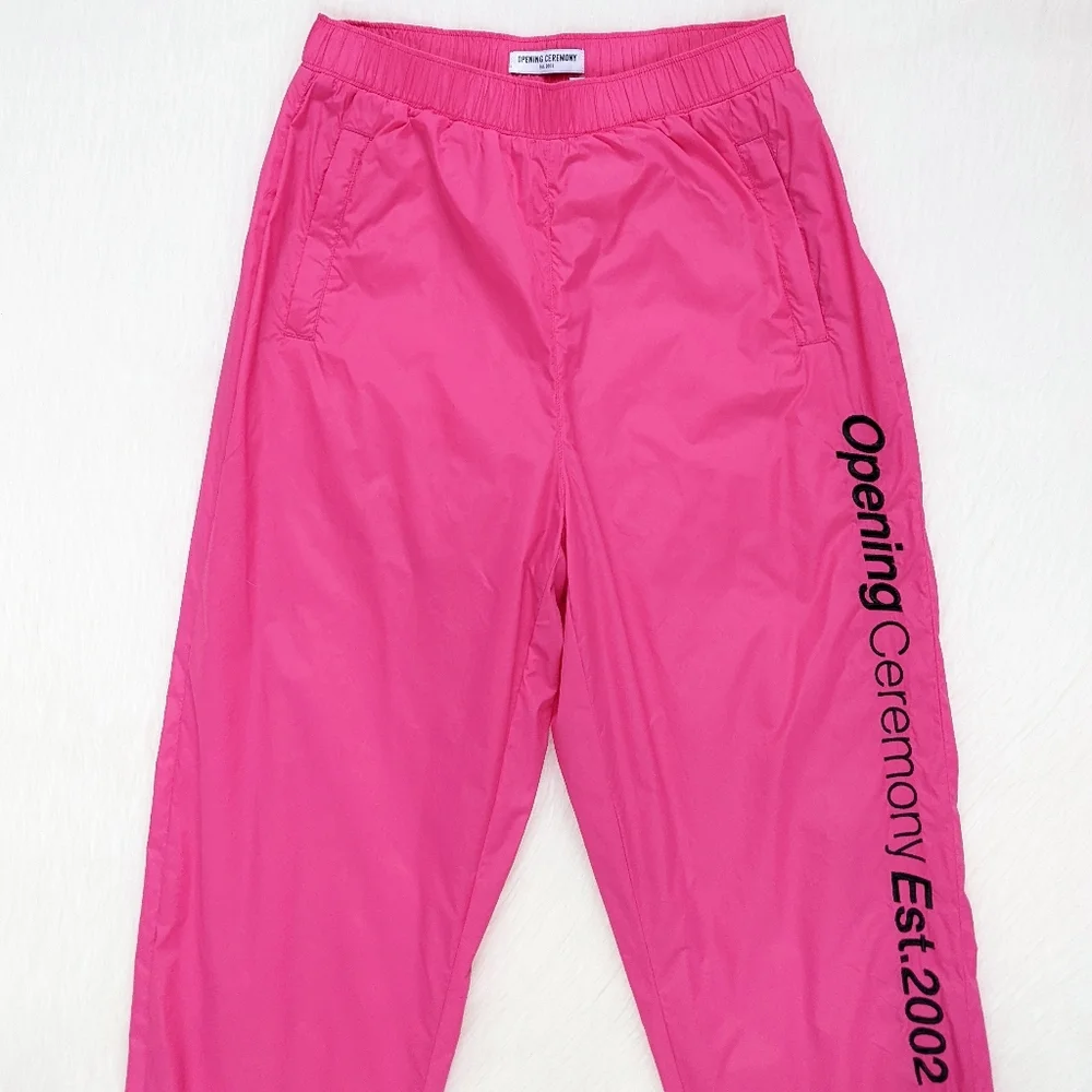 Opening Ceremony Ltd. Edition Pink Track Pants Spell Out Logo Wind Pants XS - Picture 14 of 16